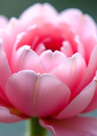 ピンク色のラナンキュラスのアップ